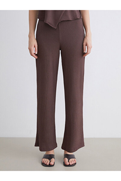 LC Waikiki Elastic Waist Textured Women's Trousers