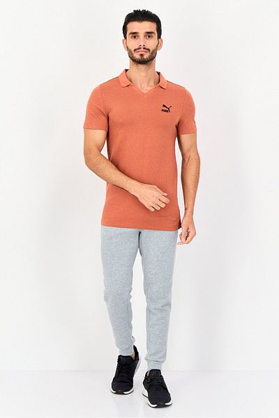 Puma Men Slim Fit Short Sleeves Outdoor Polo Shirt, Cider Red
