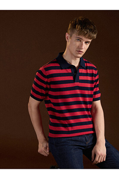 The Bear House تي شيرت رجالي بتصميم بولو، مصنوع من نسيج قطني قابل للتنفس، ومل...