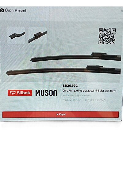 Silbak FORD FOCUS 2012- ÖN SİLECEK SÜPÜRGE TAKIMI MUZ TİPİ (SOL 730MM -SAĞ 730MM) -BM5J S17528 AA -SB2929C