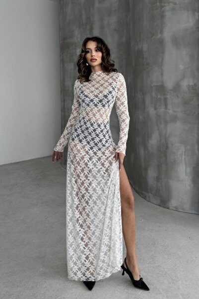 Lijuri Lilie Lace Slit Detail Dress 2735-8