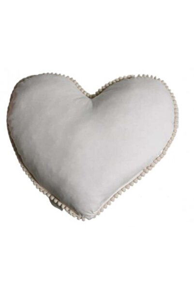 Koell Perna decorativa, Forma Inima, Bumbac moale, Koell, Boho, Crem