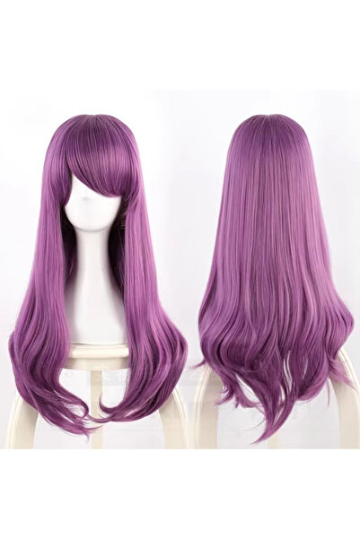 Choice باروكة تنكرية لافندر ريزي كاميشيرو من طوكيو غول، طويلة ومموجة، بنفسجية...