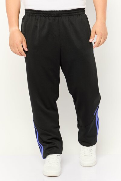 adidas بنطال رياضي رجالي للتدريب برباط، أسود