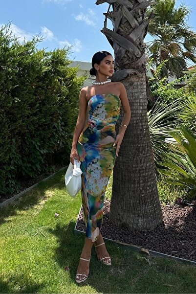 Lijuri Crous Gathered Strapless Dress 2579-08