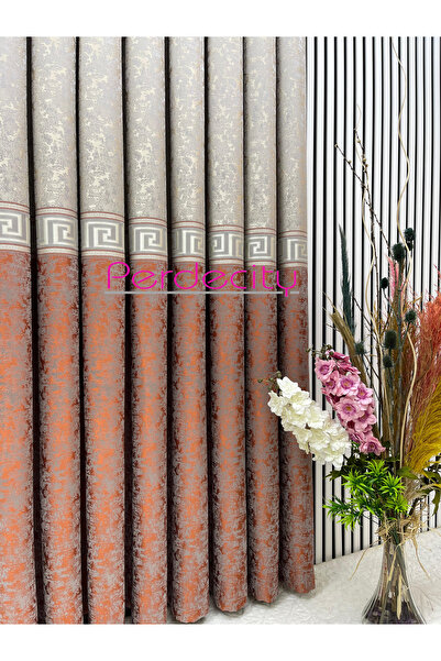 PERDECITY Poseidon Tile Mink Middle Gold Detailed Board Background Curtain 1X3 Tight Pile [Single Wing]