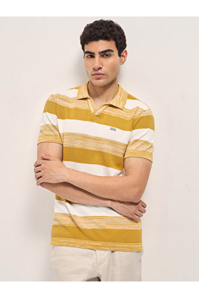 The Bear House Men's T-shirt with polo style, breathable cotton fabric, comfy...