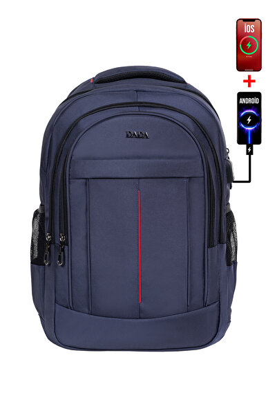 Dada Lacivert Okul Çantası Geniş İç Hacim Yandan Cepli Uzun Ömürlü ve Sağlam Ortaokul Lise Üniversite