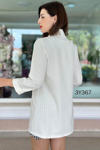İnce Topuk Basen Covering Blazer Jacket 3Y367