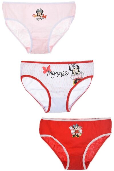 Minnie Mouse Set 3 chiloti pentru fetite, 100% bumbac, multicolor, 6-8 ani, Love, Minnie Mouse