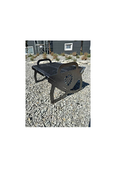 motor starter Gratar pliabil/portabil de masa otel, heavy-duty, camping/gradina 450 x 330 x 275 mm, grosime 4 mm,