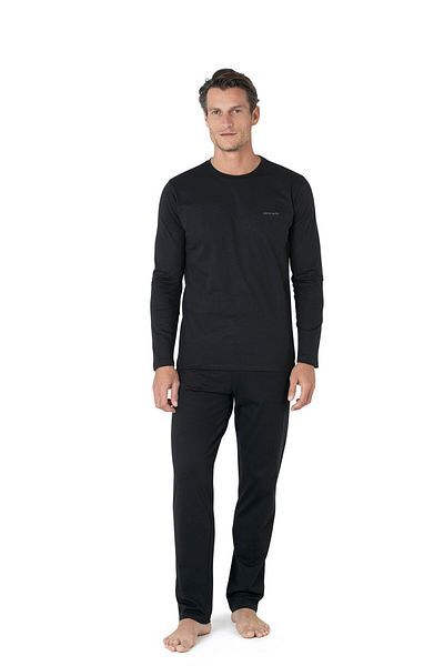 Pierre Cardin Striped Robdöşambr Combed Cotton Pajama Set 3-Piece Dowry Set 5635