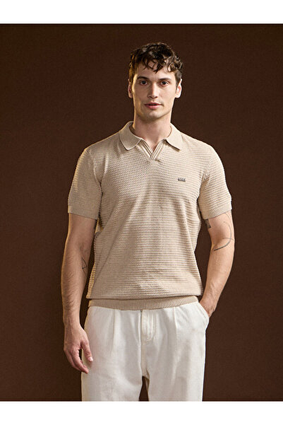 The Bear House تي شيرت رجالي بتصميم بولو، مصنوع من نسيج قطني قابل للتنفس، ومل...