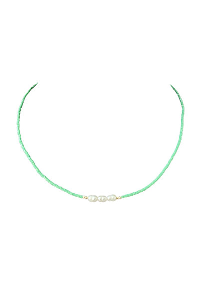 Abundo Colier din mărgele Preciosa, perle de cultură și argint 925