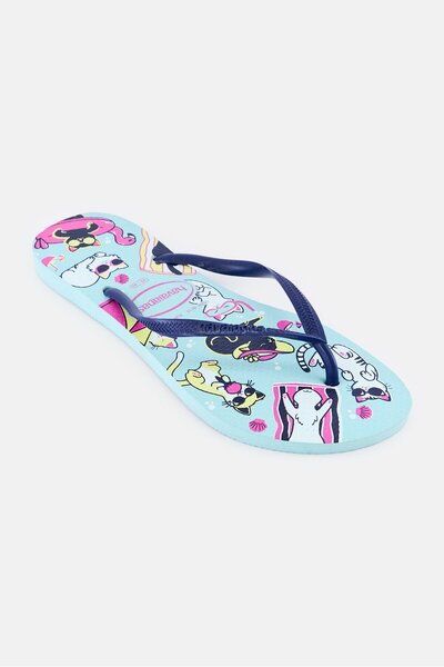 Havaianas Women Slim Pets FC Slip On Slippers, Multicolor