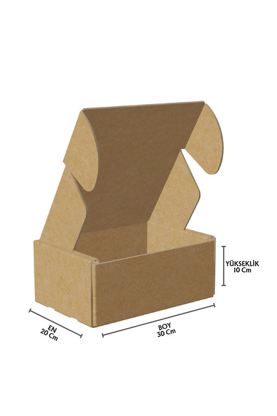 KARTEKS AMBALAJ 30x20x10-25 Adet Kesimli Karton Kutu - Internet Ve Kargo Kutusu