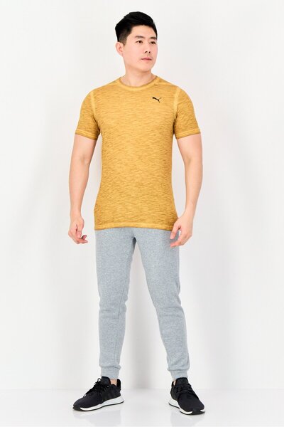 Puma Men Sportswear Fit Short Sleeve Training T-Shirt, Mustard