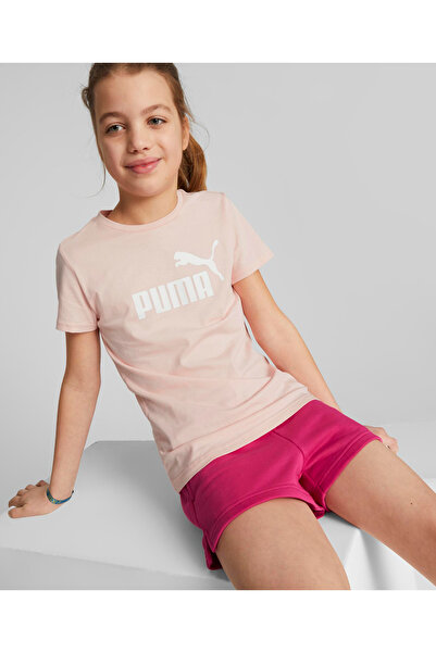 Puma Logo Tee and Shorts Set - Rose Dust