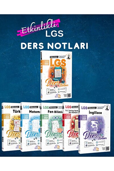 YZY YAPAY ZEKA YAYINLARI 8.SINIF LGS TÜM DERSLER ETKİNLİKLİ DERS NOTLARI SETİ...