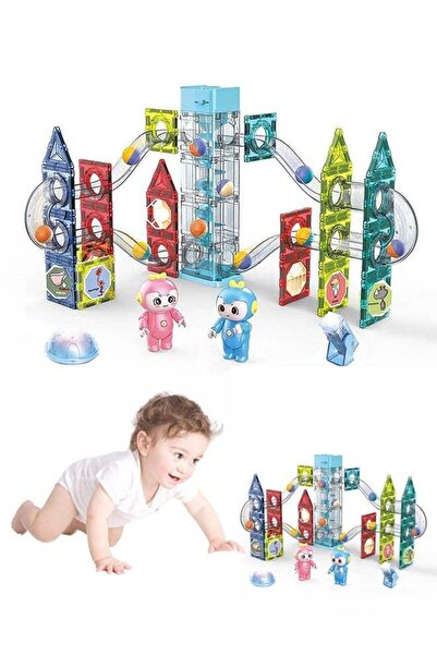 sharpdo 82-Piece Set Electric, Lighting, Music Magnetic Building Blocks