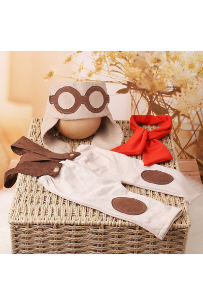 Choice طقم تصوير فوتوغرافي للمواليد الجدد من 3 قطع، لون بيج، من Ylsteed، للأط...