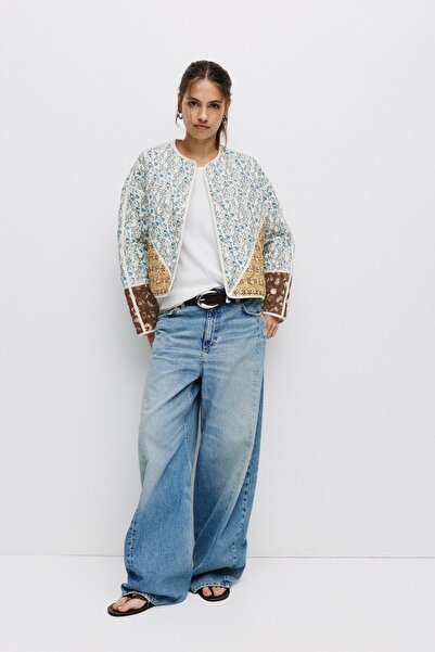 Pull & Bear Patchwork şişme mont