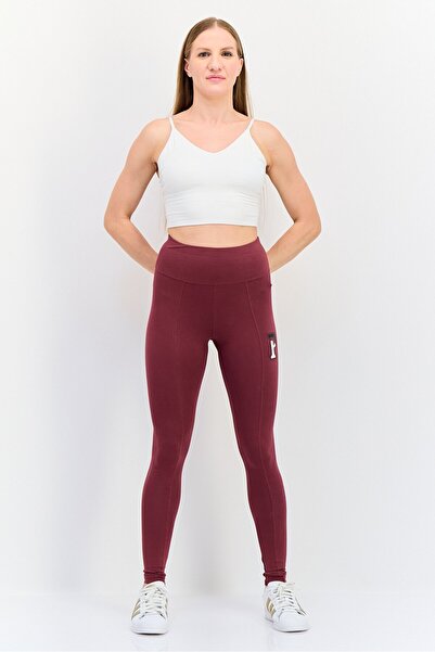 Puma Women Sportswear Fit Brand Logo Outdoor Tights, Maroon