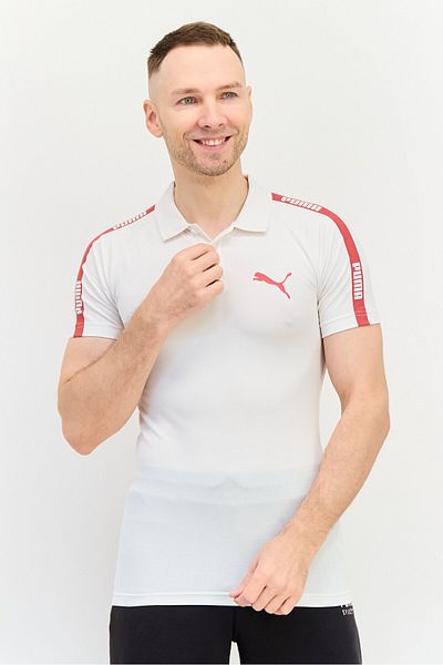 Puma Men Sportswear Fit Short Sleeve Outdoor Polo, White