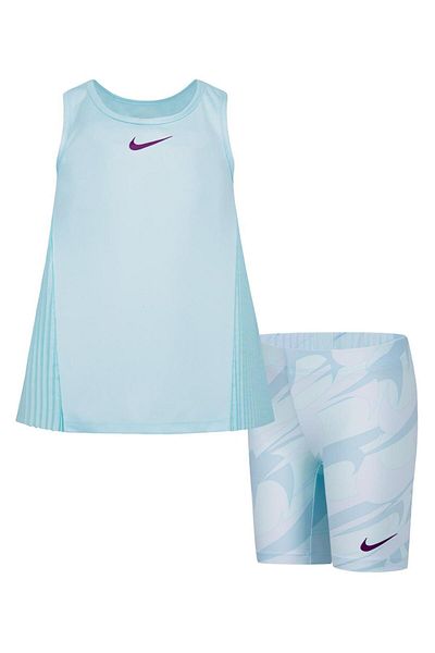 Nike Prep in Your Step Bike Top and Shorts Set - Blue