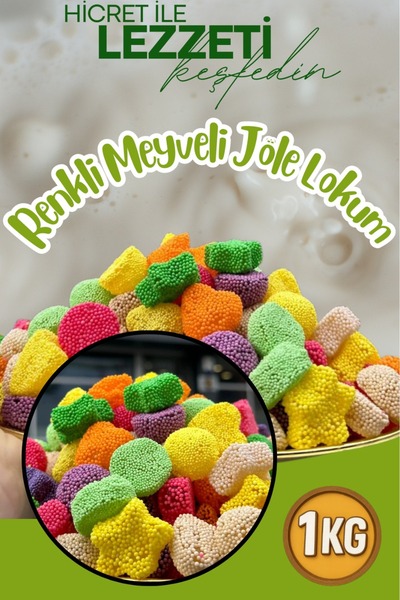 Hicret Kuruyemiş Renkli Meyveli Jöle Lokum 1 Kg