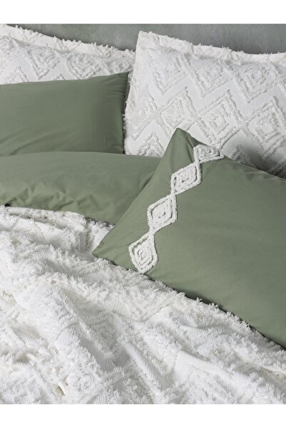 ŞENER HOME Cottonbox Limi Single Bed Cover Duvet Cover Set Luke Cream