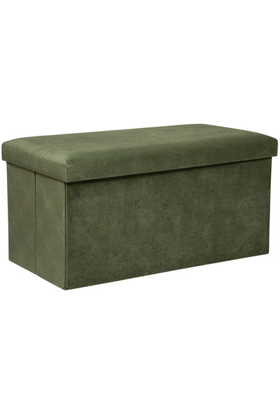 Atmosphera Créateur D'intérieur Atmosphera Lilou folding stool with 80L storage space, 76x38x38 cm, khaki green