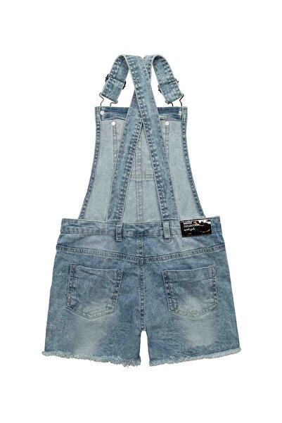 Minoti - Denim Short Dungaree - Light denim