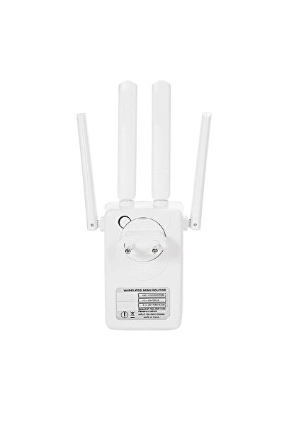 FOXMAG24 Wi-Fi Network Extender Amplifier, 4 Antennas, Repeater, Built-in Server, White