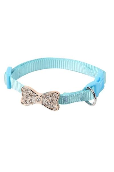 SSMEDIA Zgarda cu pandantiv bijuterie fundita, pentru pisici, caini mici/catei sau alte animale de companie