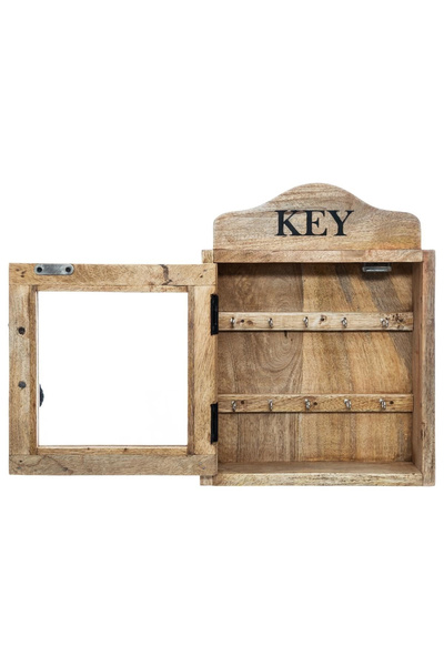 Atmosphera Créateur D'intérieur Atmosphera Amalia key box with 10 hooks, 30x40 cm, solid wood, vintage design,