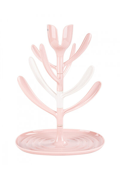 Kikka Boo Suport pentru uscat biberoane KikkaBoo Tulip Pink,capacitate pana l...