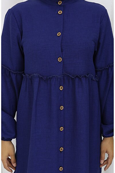 sefamerve Σετ Παντελόνι με Κουμπιά Συγκεντρωμένο Διπλό 0115-07 Saks