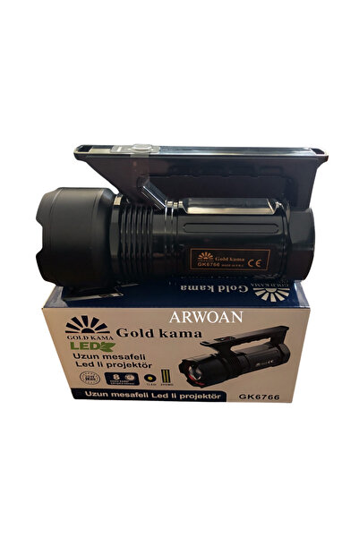 ARWOAN GK6766 LED Projektör Fener | Uzun Menzilli Şarjlı El Feneri, Yüksek Lümenli
