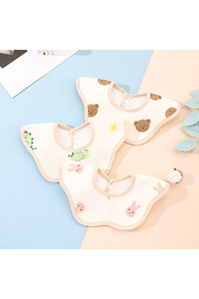 Choice1 3 قطع من مرايل الأطفال المصنوعة من الشاش القطني المقاوم للماء على شكل...