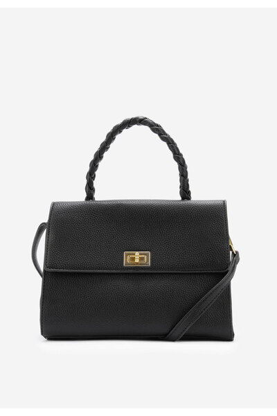 B T Shoes Černá rukojeť kabelky Tassia