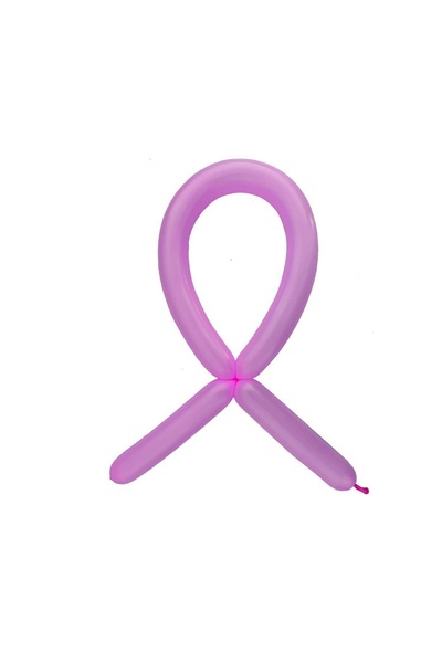 SDX Market Set de 100 de baloane lungi pentru modelare, 125 cm x 4,5 cm, roz