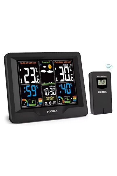 OEM Weather Station with External Transmitter, LCD Screen, 16.5x12.8x2.8 cm