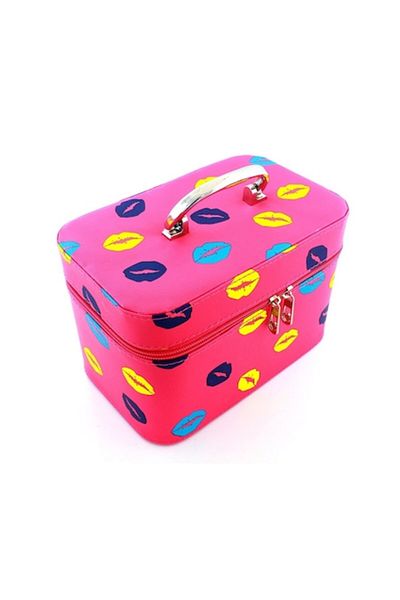 Palmonix Cosmetic and Jewelry Organizer Case with Mirror, Pink