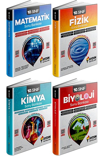 Aydın Yayınları Aydın 2025 10. Sınıf Matematik + Fizik + Kimya + Biyoloji Kon...