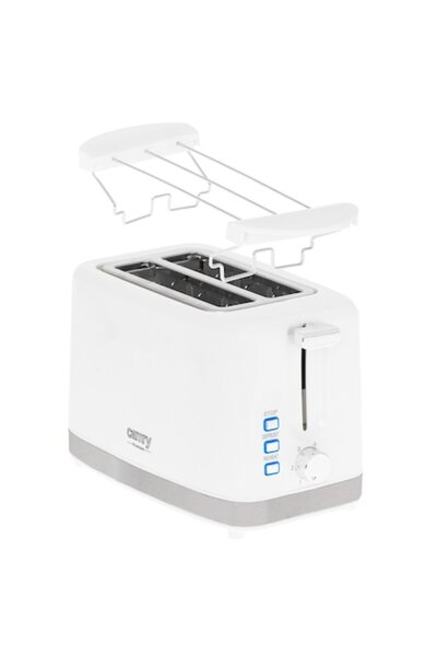 CAMRY Glossy white retro toaster MECR3219