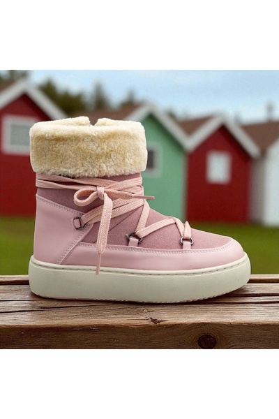 JOJO KIDS Girl's waterproof boots, cold weather resistant boots, zippered, fleece lined, non-slip sole.