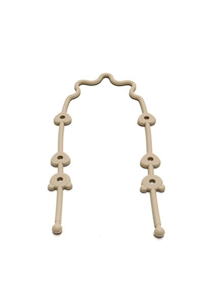 Choice3 سلسلة مصاصة للأطفال باللون البيج مع أحزمة أمان وحامل سيليكون لعربة ال...