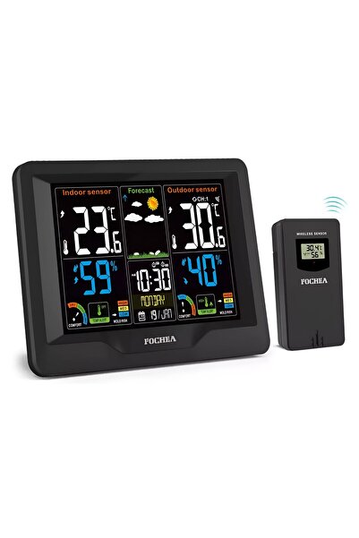 OEM Weather Station with External Transmitter, LCD Screen, 16.5x12.8x2.8 cm