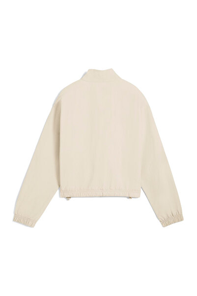Puma Woven Half Zip Crew Kadın Ekru Klasik Yaka Sweatshirt